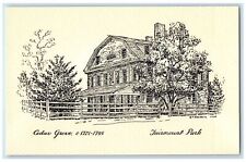 c1940's Cedar Grove Fairmount Sketch Philadelphia Pennsylvania PA Trees Postcard picture