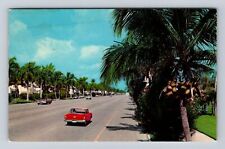 Hollywood By The Sea FL-Florida, Wide Boulevard, Antique Vintage c1967 Postcard picture