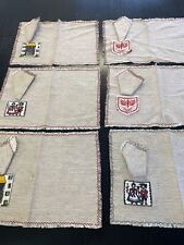 Vintage cloth Austrian Innsbruck Goldenes Dachl Placemat/napkin Set X 6  picture