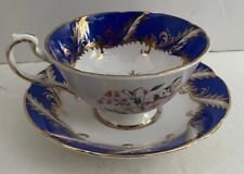 Beautiful Paragon by Appointment Tea Cup & Saucer English Bone China Cobalt Blue picture