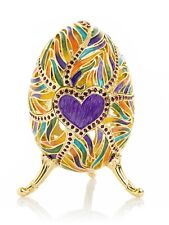 Keren Kopal heart egg Trinket Box  Handmade by Keren Kopal Austrian Crystals picture