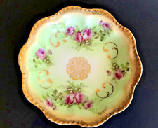 Vintage Elbogen Austria Porcelain Plate Ruffles Flower with the Gold Gilt 5.5