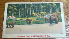 Vintage Postcard Greetings from Blairsville Pa Circa 1957 picture