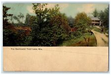 1909 Manitowish Exterior View Trout Lake Wisconsin WI Vintage Antique Postcard picture