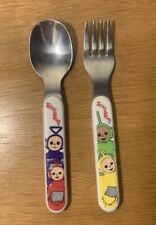 Vintage Teletubbies Fork & Spoon 1998 Ragdoll Stainless Set GREAT CONDITION picture