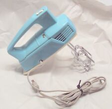 Vintage Blue, 1960s GE General Electric 3 Speed Hand Mixer w/Beaters 36M17 WORKS picture
