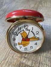 Vintage Red Bradley Time Walt Disney Winnie The Pooh Travel Alarm Luminous Clock picture