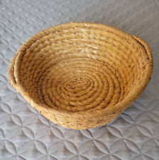 Old Basket Rye Grass Sweetgrass Vintage Antique Primitive Rustic Handmade Round picture