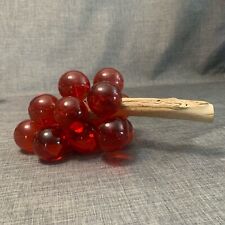 Vintage MCM Lucite Acrylic Grape Cluster mid century modern Red 9