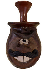 Vintage Robert Eakin Cowboy Cookie Jar Stoneware Art Pottery Mustache 9.5 in picture