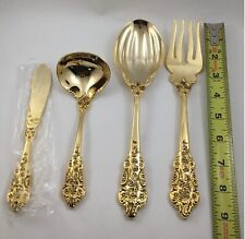 FB Rogers International GOLDEN GRAND ANTIQUE Gold Electroplate 4-Serving Pieces picture