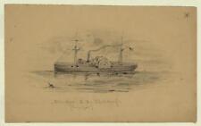 S.R. SPALDING,Steamship,American Civil War,Alfred Rudolph Waud,Transportation picture