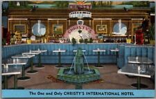 GLEN MILLS, Pennsylvania Postcard CHRISTY'S INTERNATIONAL HOTEL Bar Linen c1940s picture