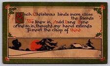 Postcard: Christmas, Gilt, #12, A. M. Davis Co., Marbled, 1913, Unposted w/Note picture