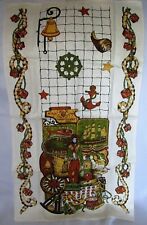 Vintage Linen Towel Nantucket Salem Nautical Ships Wheel Anchor Shell Rope More picture