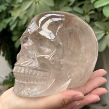 5.47LB Natural Smoky Quartz Skull Carved Crystal Skull Reiki Healing picture