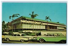 c1960's Public Library Flagler Park West Palm Beach Florida FL Vintage Postcard picture
