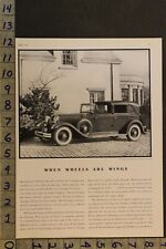 1931 LINCOLN BRUNN CABRIOLET LUXURY DEARBORN DETROIT MOTOR CAR AUTO AD UE51 picture