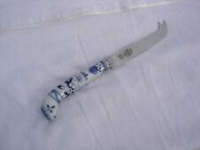 VINTAGE PRILL PORCELAIN HANDLE SHEFFIELD OF ENGLAND CHEESE STAINLESS STEEL KNIFE picture