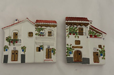 2 Spanish Houses Wall Art Plaque- Made In Spain picture