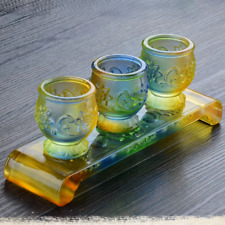 3pcs/set Glass Water Purification Cup Buddha Holy Water Cup Buddhist Supplies picture