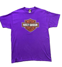 Vintage 2004 Harley Davidson Of New Orleans Men's T-Shirt Large Purple picture