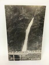 Columbia River Highway Oregon Postcard Bridge Horsetail Falls RPPC Real Photo picture