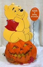 Vintg LightUp Winnie the Pooh Leaves Are Falling Halloween English & French New picture
