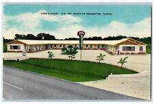 c1940's Pike's Court Hotel & Restaurant Cottage South Bradenton Florida Postcard picture