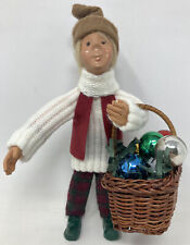 1997 Byers Chice Caroler Kindle Man with Basket Christmas Ornaments picture