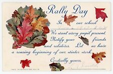 Antique Postcard Rally Day in Our School Nov 6 1910 Divided Back Posted 1910 picture