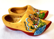 Dutch Holland Women Wooden Colorful Souvenir Shoes Windmill Design Size 9.5 US picture