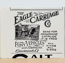 1921 Eagle Carriage Co Pony Vehicles & Harness Cincinnati OH Photo Print AD picture