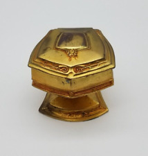 Vintage Art Nouveau Jewelry Gilded Metal Trinket Box W.B. MFG picture