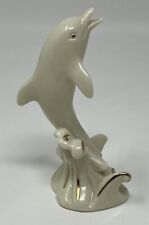 Lenox Dolphin Porcelain Figurine Sea Life Ocean 4” Fish Collectible Waves Gift picture