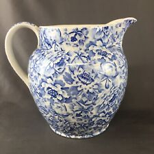 Palace Gardens Exclusive to Laura Ashley Blue Flowered Ceramic Pitcher England picture