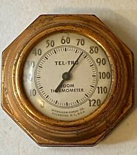 Vintage Dome Glass Metal Tel-Tru Room Thermometer Owned By My Uncle picture