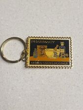 Pharmacy 8 Cent United States Postage Stamp Barr Laboratories Keychain Vintage picture