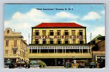 Curacao, Hotel Americano, Advertising, Antique Vintage Souvenir Postcard picture