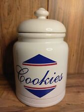 Vintage White RETRO Cookie Jar 11