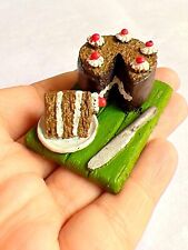 Chocolate Cake Miniature Handmade 3D Fridge Magnet India Souvenir picture