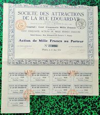 Paris IXème Rue Edouard VII (Boutique N°5) - Very rare Ste des Attractions 1916 picture
