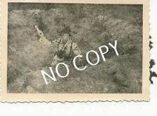Photo Wk II Soldier zimmermann With Mine IN Trench B 1.57 picture