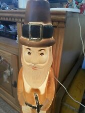 Vintage Union Products Don Featherstone Thanksgiving Pilgrim Man Blow Mold picture