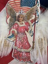 FOURTH OF JULY*PATRIOTIC*LARGE ANGEL HANDMADE*GORGEOUS picture