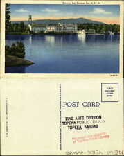 Saranac Inn hotel ~ Saranac Inn New York NY water tower linen 1940s picture