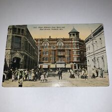 Vintage Postcard 1911 Hotel Athearn From Main And High Oshkosh Wisconsin People picture