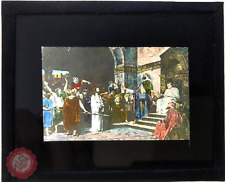 Jesus Christ Before Caiaphas 1920's Lantern Slide Bible Easter picture