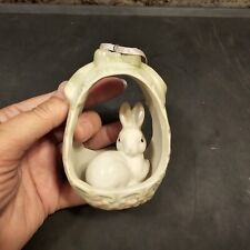 Porcelain ornament rabbit in egg 3 3/4
