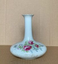 RARE Antique Vintage EW-1/486 Dresden Roses Hand Painted Porcelain Vase 6 1/8” H picture